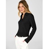image:imageANRABESS Sweaters for Women Cropped Polo Collared Long SleeveBlack