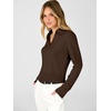 image:imageANRABESS Sweaters for Women Cropped Polo Collared Long SleeveCoffee