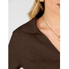 image:imageANRABESS Sweaters for Women Cropped Polo Collared Long SleeveCoffee