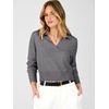 image:imageANRABESS Sweaters for Women Cropped Polo Collared Long SleeveDark Grey