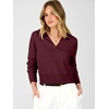 image:imageANRABESS Sweaters for Women Cropped Polo Collared Long SleeveDark Red