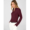 image:imageANRABESS Sweaters for Women Cropped Polo Collared Long SleeveDark Red