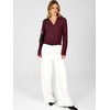image:imageANRABESS Sweaters for Women Cropped Polo Collared Long SleeveDark Red