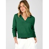image:imageANRABESS Sweaters for Women Cropped Polo Collared Long SleeveForest Green