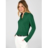 image:imageANRABESS Sweaters for Women Cropped Polo Collared Long SleeveForest Green