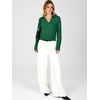 image:imageANRABESS Sweaters for Women Cropped Polo Collared Long SleeveForest Green
