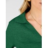 image:imageANRABESS Sweaters for Women Cropped Polo Collared Long SleeveForest Green