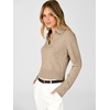 image:imageANRABESS Sweaters for Women Cropped Polo Collared Long SleeveLight Tan