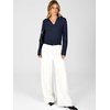 image:imageANRABESS Sweaters for Women Cropped Polo Collared Long SleeveNavy Blue