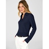 image:imageANRABESS Sweaters for Women Cropped Polo Collared Long SleeveNavy Blue