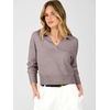 image:imageANRABESS Sweaters for Women Cropped Polo Collared Long SleeveNutmeg