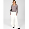image:imageANRABESS Sweaters for Women Cropped Polo Collared Long SleeveNutmeg