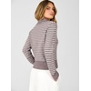 image:imageANRABESS Sweaters for Women Cropped Polo Collared Long SleeveNutmeg White Stripe