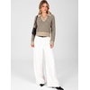 image:imageANRABESS Sweaters for Women Cropped Polo Collared Long SleeveTan Black Stripe