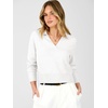 image:imageANRABESS Sweaters for Women Cropped Polo Collared Long SleeveWhite