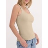 image:imageANRABESS Tank Top for Women Built in Bra Summer Scoop Neck Sleeveless ShirtAlmond