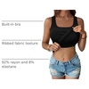 image:imageANRABESS Tank Top for Women Built in Bra Summer Scoop Neck Sleeveless ShirtBlack