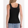 image:imageANRABESS Tank Top for Women Built in Bra Summer Scoop Neck Sleeveless ShirtBlack