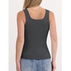 image:imageANRABESS Tank Top for Women Built in Bra Summer Scoop Neck Sleeveless ShirtCharcoal