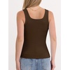 image:imageANRABESS Tank Top for Women Built in Bra Summer Scoop Neck Sleeveless ShirtCoffee