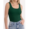 image:imageANRABESS Tank Top for Women Built in Bra Summer Scoop Neck Sleeveless ShirtDeep Green
