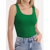 image:imageANRABESS Tank Top for Women Built in Bra Summer Scoop Neck Sleeveless ShirtGreen