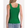 image:imageANRABESS Tank Top for Women Built in Bra Summer Scoop Neck Sleeveless ShirtGreen