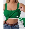 image:imageANRABESS Tank Top for Women Built in Bra Summer Scoop Neck Sleeveless ShirtGreen