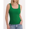 image:imageANRABESS Tank Top for Women Built in Bra Summer Scoop Neck Sleeveless ShirtGreen