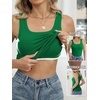 image:imageANRABESS Tank Top for Women Built in Bra Summer Scoop Neck Sleeveless ShirtGreen