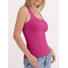 image:imageANRABESS Tank Top for Women Built in Bra Summer Scoop Neck Sleeveless ShirtHot Pink