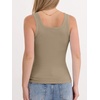 image:imageANRABESS Tank Top for Women Built in Bra Summer Scoop Neck Sleeveless ShirtKhaki