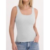 image:imageANRABESS Tank Top for Women Built in Bra Summer Scoop Neck Sleeveless ShirtLight Gray