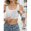 image:imageANRABESS Tank Top for Women Built in Bra Summer Scoop Neck Sleeveless ShirtLight Gray