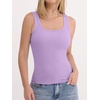 image:imageANRABESS Tank Top for Women Built in Bra Summer Scoop Neck Sleeveless ShirtLight Purple