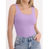 image:imageANRABESS Tank Top for Women Built in Bra Summer Scoop Neck Sleeveless ShirtLight Purple