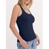 image:imageANRABESS Tank Top for Women Built in Bra Summer Scoop Neck Sleeveless ShirtNavy Blue
