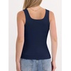 image:imageANRABESS Tank Top for Women Built in Bra Summer Scoop Neck Sleeveless ShirtNavy Blue