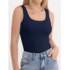 image:imageANRABESS Tank Top for Women Built in Bra Summer Scoop Neck Sleeveless ShirtNavy Blue