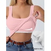 image:imageANRABESS Tank Top for Women Built in Bra Summer Scoop Neck Sleeveless ShirtPink