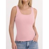 image:imageANRABESS Tank Top for Women Built in Bra Summer Scoop Neck Sleeveless ShirtPink