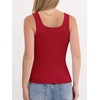 image:imageANRABESS Tank Top for Women Built in Bra Summer Scoop Neck Sleeveless ShirtRed