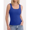 image:imageANRABESS Tank Top for Women Built in Bra Summer Scoop Neck Sleeveless ShirtRoyal Blue