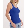 image:imageANRABESS Tank Top for Women Built in Bra Summer Scoop Neck Sleeveless ShirtRoyal Blue