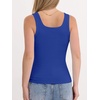image:imageANRABESS Tank Top for Women Built in Bra Summer Scoop Neck Sleeveless ShirtRoyal Blue