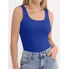 image:imageANRABESS Tank Top for Women Built in Bra Summer Scoop Neck Sleeveless ShirtRoyal Blue