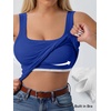 image:imageANRABESS Tank Top for Women Built in Bra Summer Scoop Neck Sleeveless ShirtRoyal Blue
