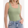 image:imageANRABESS Tank Top for Women Built in Bra Summer Scoop Neck Sleeveless ShirtSage Green