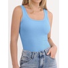 image:imageANRABESS Tank Top for Women Built in Bra Summer Scoop Neck Sleeveless ShirtSky Blue