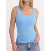 image:imageANRABESS Tank Top for Women Built in Bra Summer Scoop Neck Sleeveless ShirtSky Blue